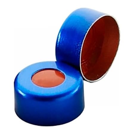 Cp Lab Safety. Wheaton 11mm Crimp Seal, Aluminum Blue, PTFE/Silicone, Case of 1000 224219-05